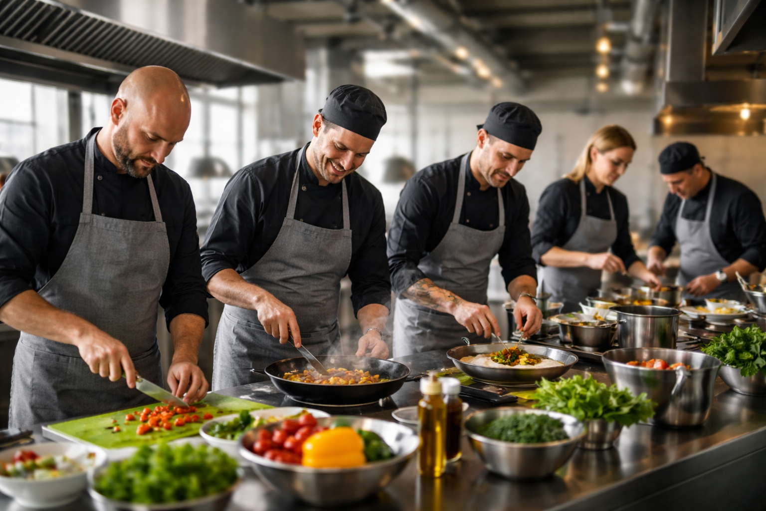 Köche bei der Produktion